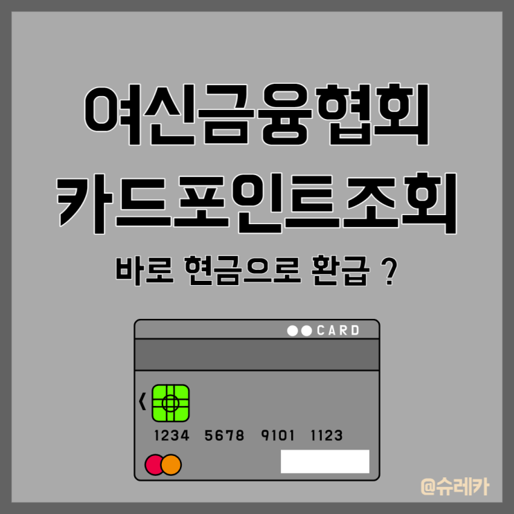  여신금융협회 체크카드 카드포인트 조회 포인트를 현금화하는법