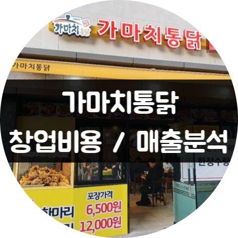 가마치통닭 창업비용과 가맹점 매출 분석해보기