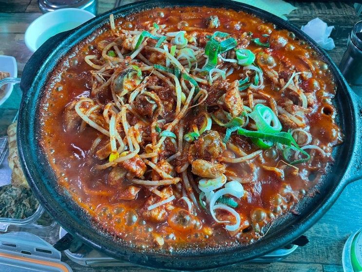  [경남 산청] 돌담 매콤한 흑돼지소라찜 맛집/오리떡갈비 맛집을 가다!