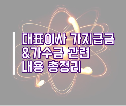  대표이사 가지급금 및 가수금 관련 내용 총정리(인정이자, 인정상여)