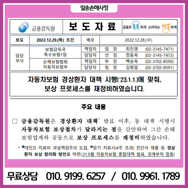 교통사고 소송, 자동차보험 약관
