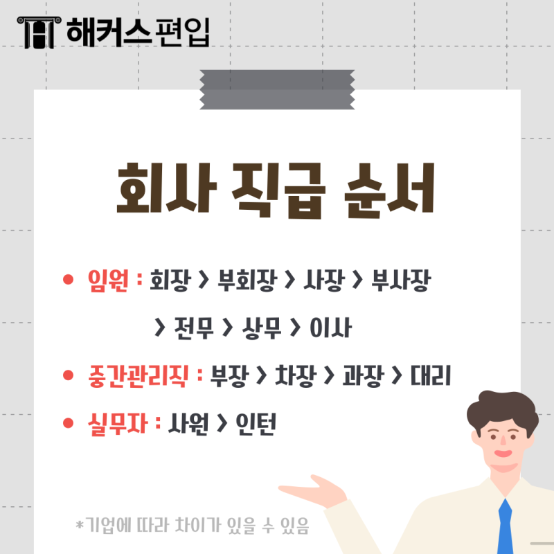 회사 직급 순서 팀장님은 어디쯤? 과장 영어로 읽는 법!💼 : 네이버 블로그