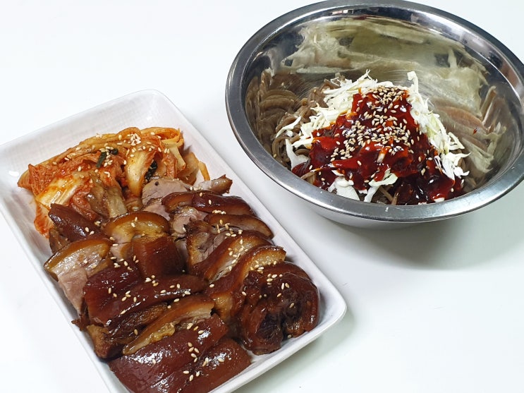 간편한데 저렴하기까지? 가성비 갑! 순살족발+@비빔막국수 세트