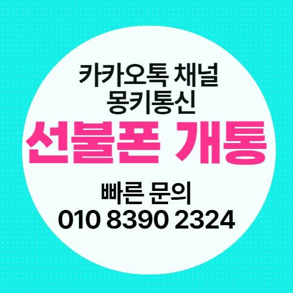 선불폰 개통 다이소 유심으로 가능하다