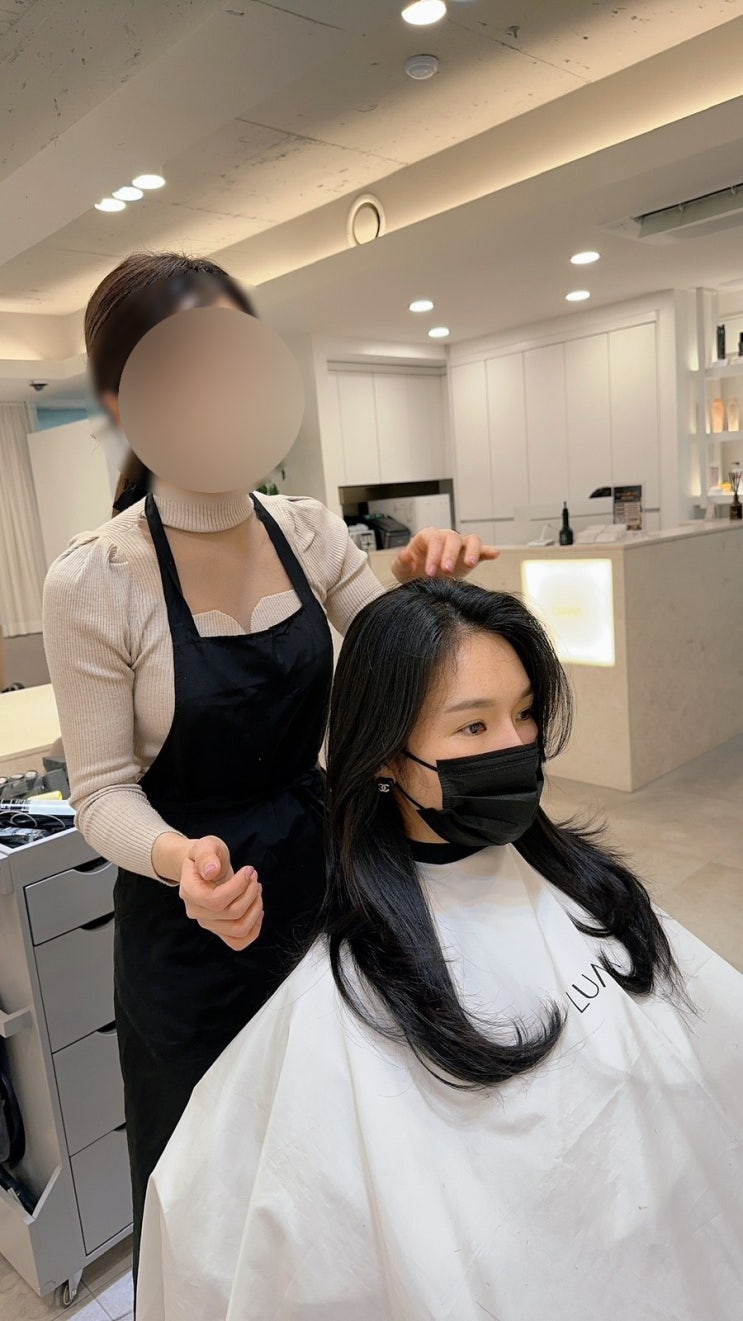  청담동미용실 루아나헤어샵 사이드뱅 레이어드 컷 ( by 애솔 원장님 )