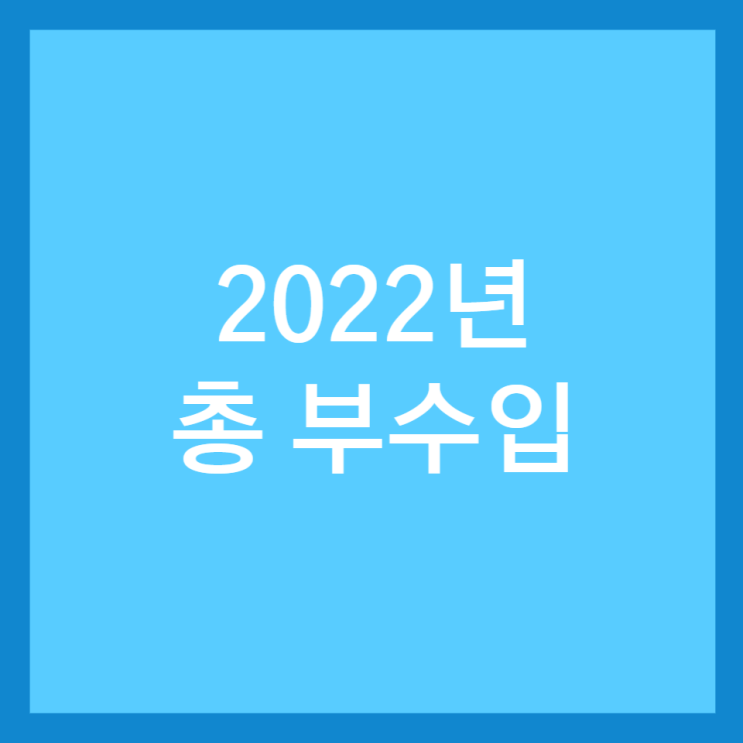  2022년 총 부수입 정리