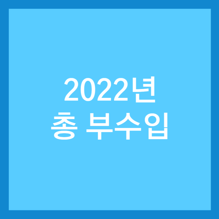 2022년 총 부수입 정리