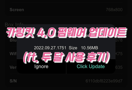 카링킷 4.0 펌웨어 업데이트(ft. 두 달 사용 후기)