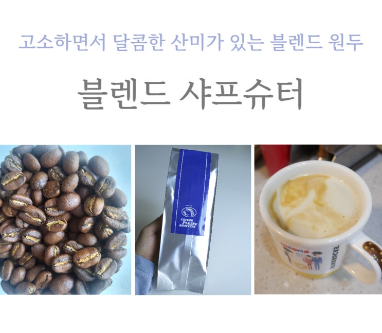  커피 플리즈 로스터스 블렌드 원두 샤프슈터, 원두 쇼핑몰 추천 고소하면서 산미 있는 원두