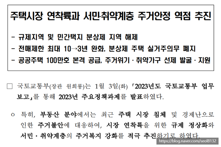  2023 부동산 규제 완화 (Ft. 둔촌주공 소급적용 및 규제지역·중도금·전매제한)