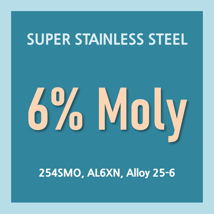 슈퍼 스테인리스 스틸 - 슈퍼 오스테나이트계 [6% moly, 254SMO, AL-6XN, Incoloy Alloy25-6 ...