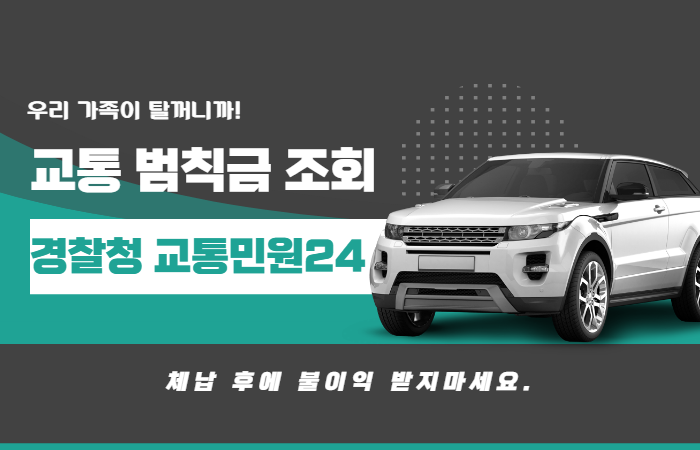  자동차 차량 교통 범칙금 조회 방법 및 어플