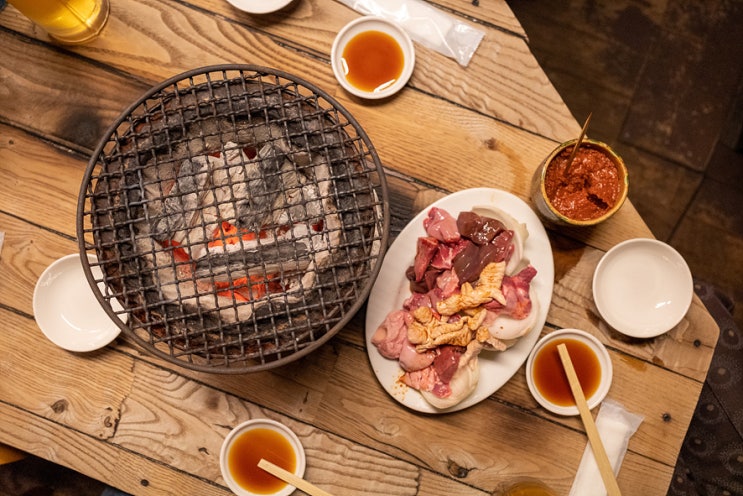 일본 여행 도쿄 다이몬역 화로구이 야키니쿠 맛집 스미비 호르몬 야끼마후유 炭火ホルモン焼 夏冬