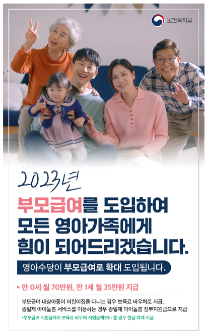 0∼1세 부모급여 매달 25일 지급…언제 어디서 신청하나(0세 70만원·1세 35만원…생후 60일 이내 첫 신청 해야) 0∼1세 부모급여 매달 25일 지급…언제 어디서 신청하나(0세 70만원·1세 35만원…생후 60일 이내 첫 신청 해야)