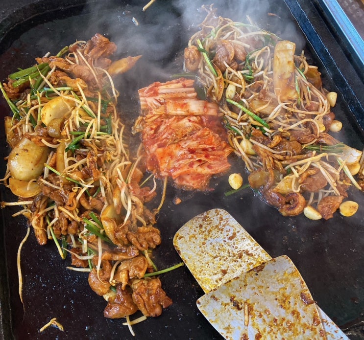  성남 오리고기맛집) 풍경돌판구이 성남본점:돌판에 구워주는 오리고기