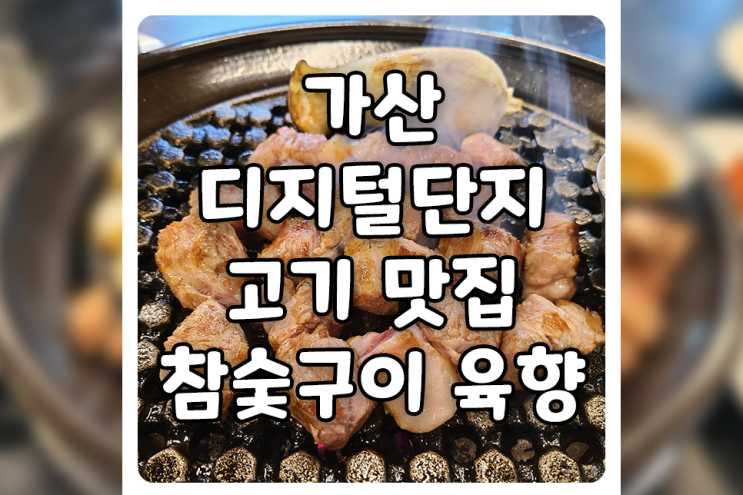  [서울/금천] 가산디지털단지 맛집, 참숯구이 육향에서 혼고기하고 왔어요