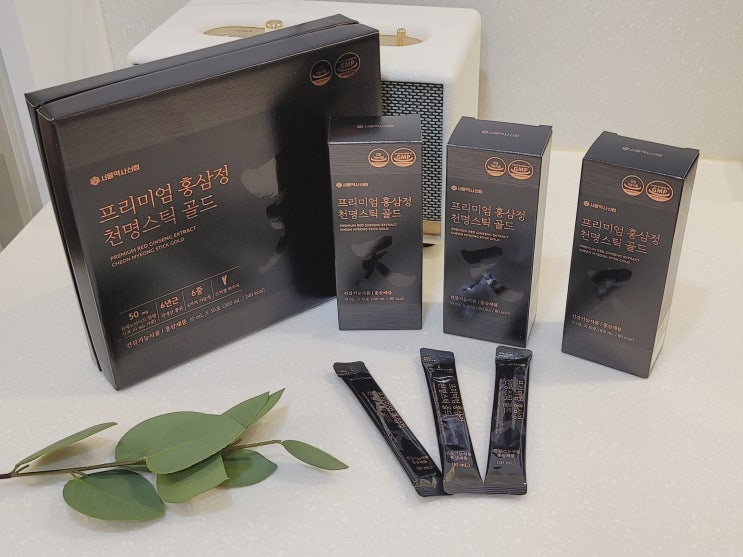  진세노사이드 50mg 고함량 홍삼스틱 서울약사신협 프리미엄 홍삼정 천명스틱 골드 섭취후기