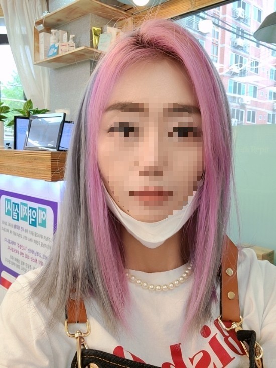  탈색염색. 베리페리 투톤컬러 도전
