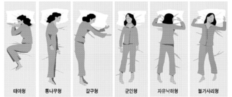 잠자는모습으로 알 수 있는 성격-잠자는습관-수면습관