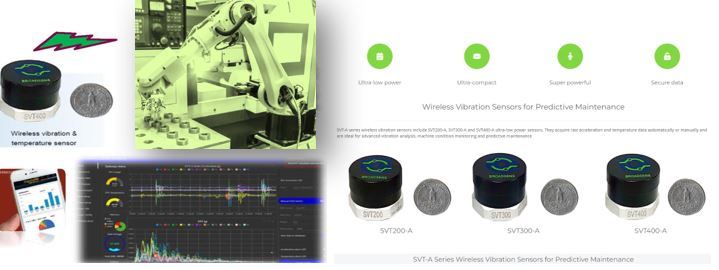 공작기계, 로봇, 설비 진동관리- 무선 진동온도센서 (BS CBM)-브로드센스-broadsens