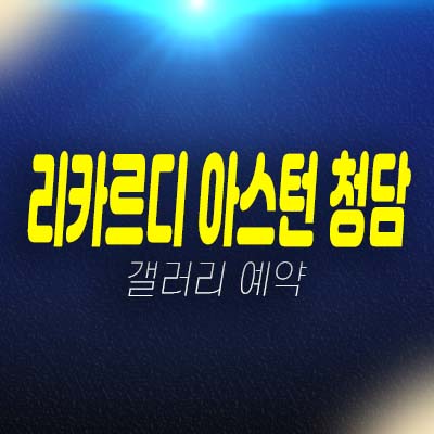 리카르디 아스턴 청담 펜트하우스급 최고급 오피스텔 청담동 전세대 한강뷰 사전청약 및 갤러리 예약문의