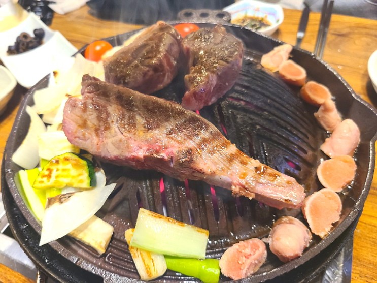 [대전 서구] 둔산동 맛집 <징기스 대전둔산점> - 양갈비와 명란을 화로에 구워먹는 양갈비 맛집