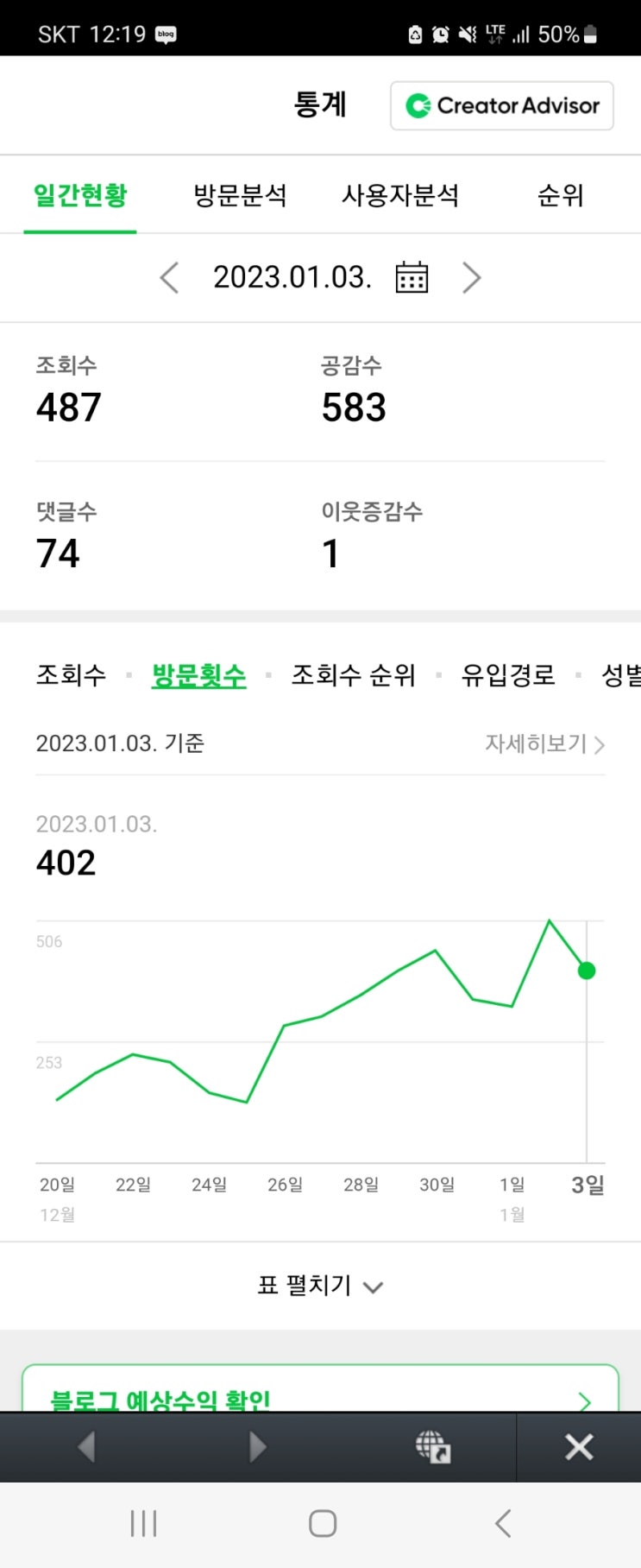  네이버 초보 애드포스트&수익 진행사항~! 직장인 투잡 나도 수익이???? 8일차 공개!