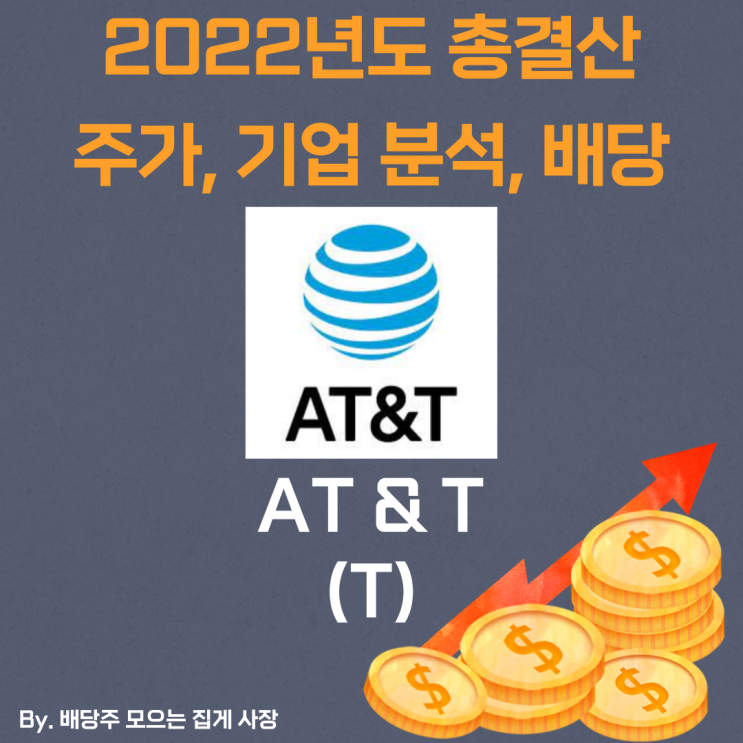 [AT & T] 2022년도 총 결산 T, T 주가, T 주식, 기업 분석, 배당 지급일, 배당락일, 배당 성향, 배당 수익률, 배당 성장률