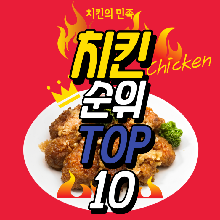  한국인이 뽑은 치킨 TOP10