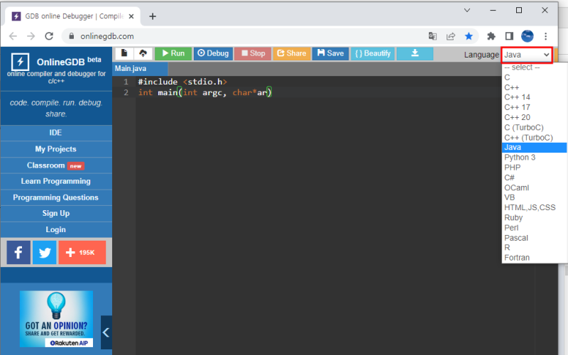 프로그램 설치 없이 코딩 가능한 온라인 컴파일 웹사이트[Online GDB] : 네이버 블로그