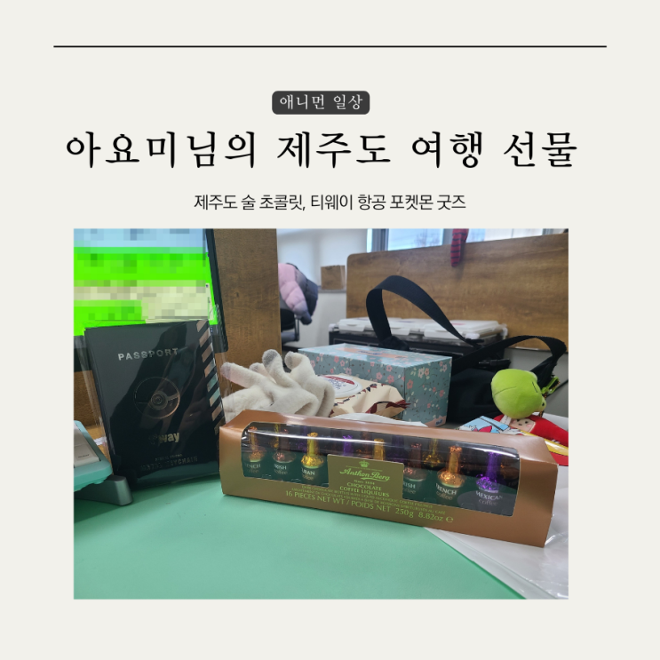  아요미님이 제주도 선물을 사오셨어요 / 티웨이 포켓몬 굿즈, 술 초콜릿