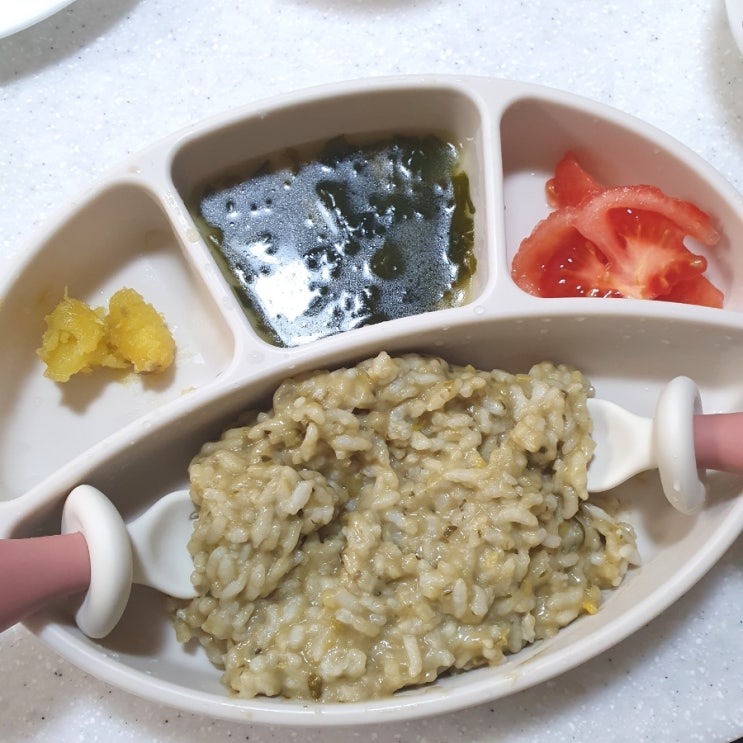  돌아기생일미역국 끓여봤어요. 풀무원베이비밀 완료기 밥과함께