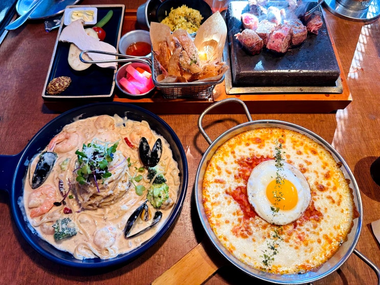  블랙스테이크 강남  “스테이크,감베리 크림파스타, 김치리조또” 강남역 스테이크 맛집: 서울/역삼동