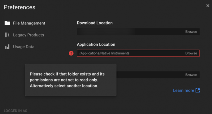  Native Access 오류 해결방법 / Mac, File Management, Application Location