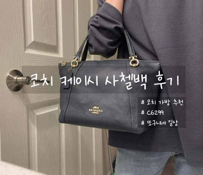  가죽이 부드러운 코치 가방 케이시 사첼백 C6229 후기 (착용샷 있음)