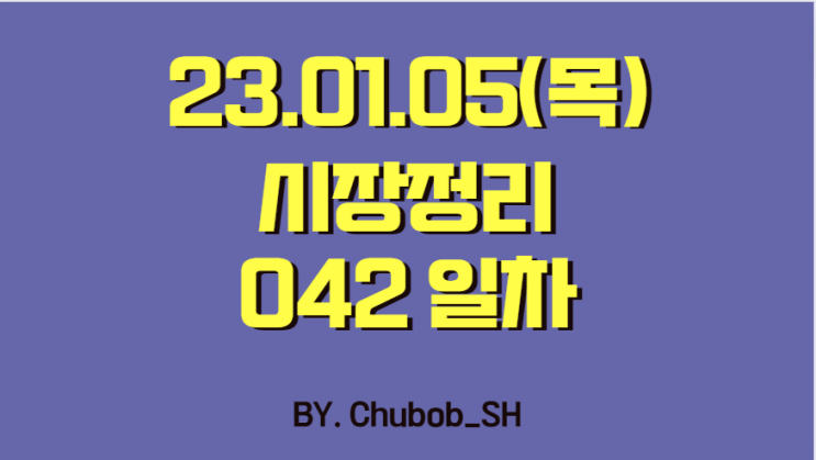  23.01.05(목) 시장정리 042일차