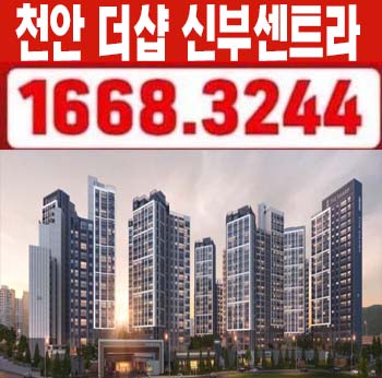 천안 더샵 신부센트라 포스코건설 신두정지구 미분양세대 아파트 신부동 잔여세대 모델하우스 정보!