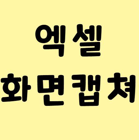 엑셀 화면 캡쳐(+스크린샷)_1분컷!