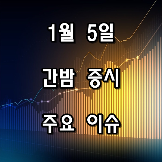  2023년 1월 5일 간밤 증시 정리 (해외증시, 지표발표일정, 주요 이슈)