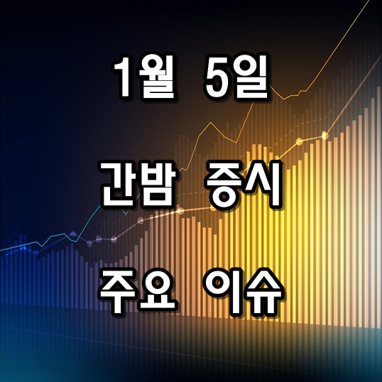 2023년 1월 5일 간밤 증시 정리 (해외증시, 지표발표일정, 주요 이슈)