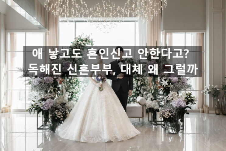  〔슬기로운창업스크랩〕애 낳고도 혼인신고 안한다고? 독해진 신혼부부 대체 왜그럴까?