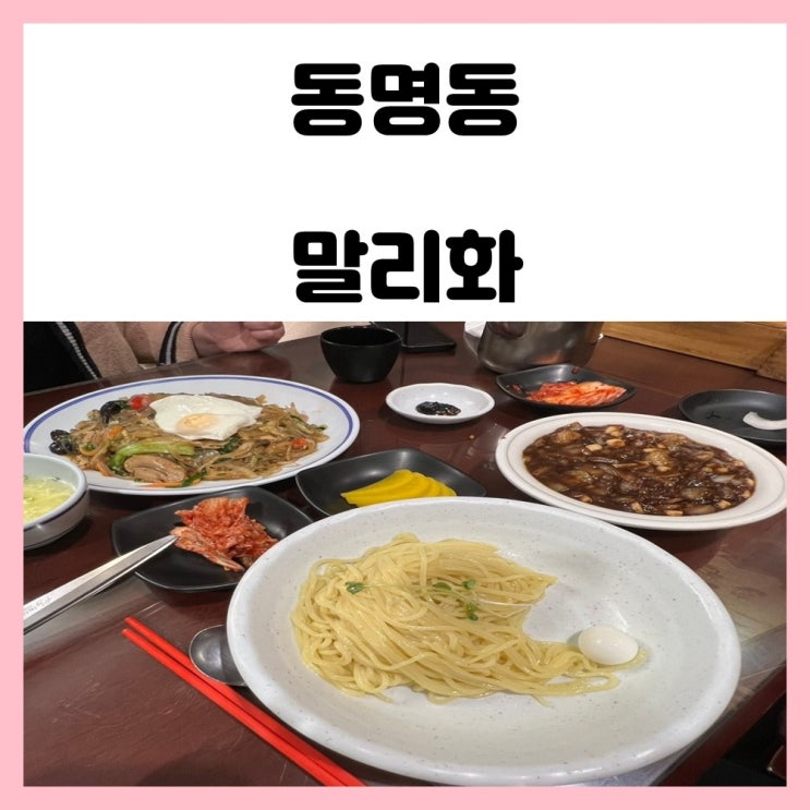 광주 짜장면 맛집 동명동 말리화