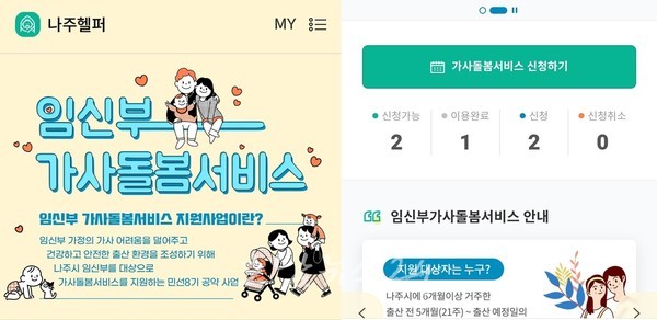  “임신부 집안일 도와드려요” 나주시, 2023년 가사돌봄서비스 본격 지원