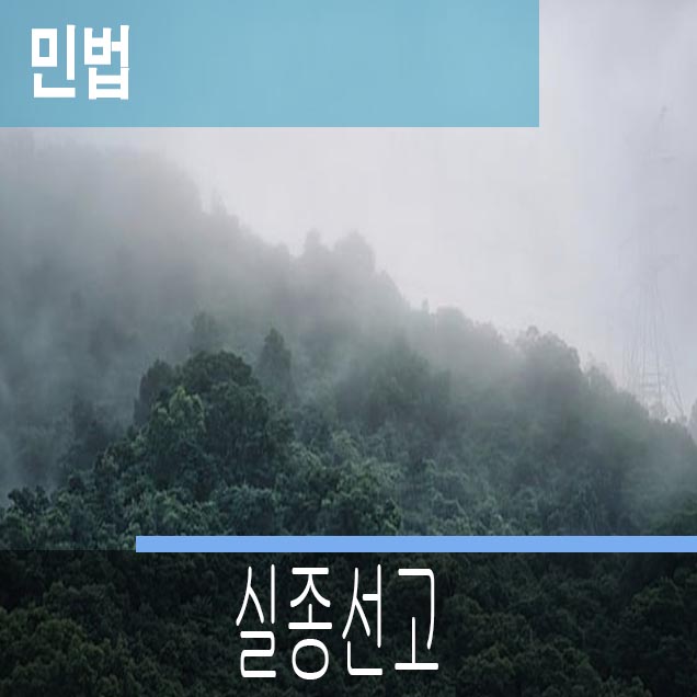  실종선고시에 민법상 적용규정은