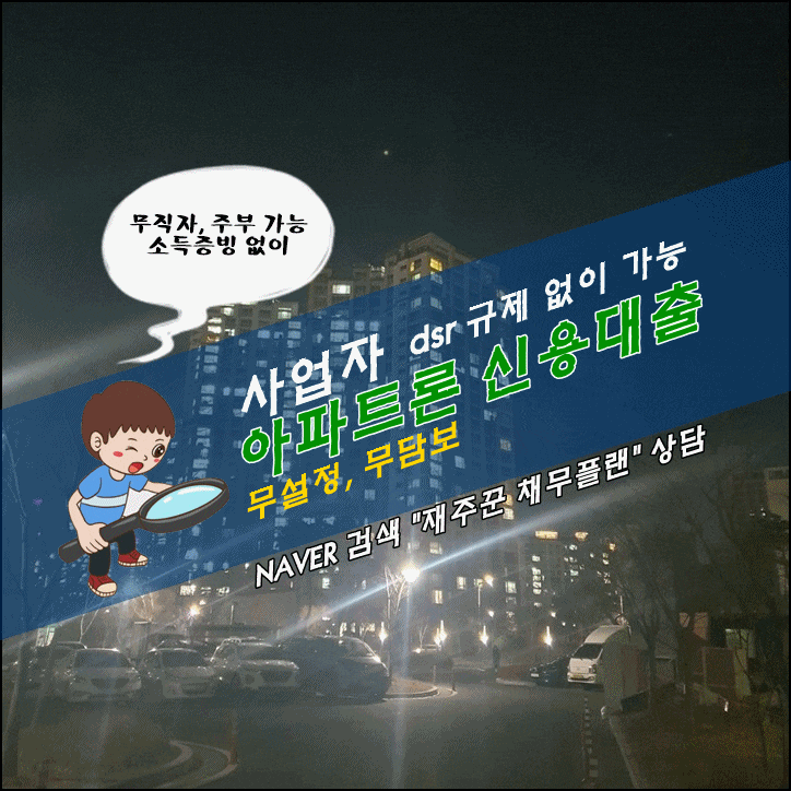  사업자가 아파트론 DSR 규제 없이 가능합니다