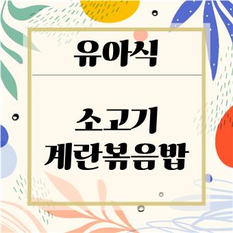 초간단 유아식 : 소고기 계란 볶음밥(육아대디)