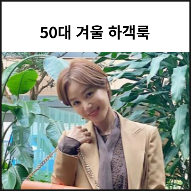  50대 겨울 하객룩 김성령 패션 30대처럼 꾸안꾸 스타일로