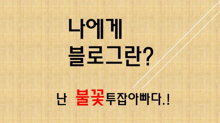  나에게 블로그란? 나 스스로를 바라보다.