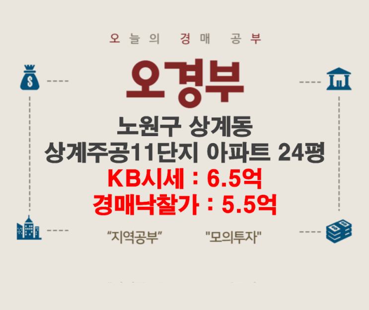  노원구 상계동 상계주공11단지 경매결과, 손품 임장, 주변시세 정리