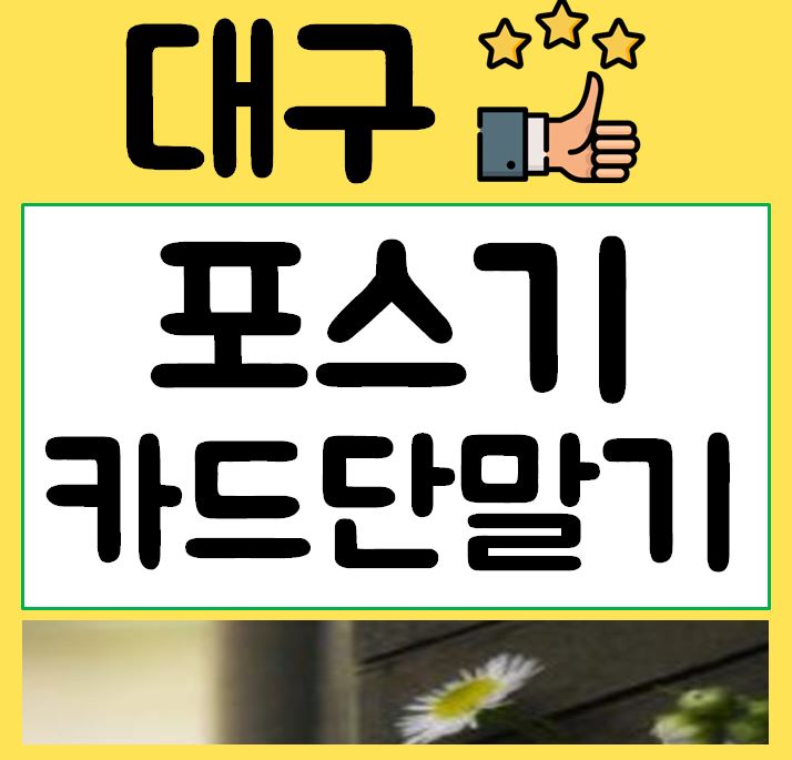  대구 신규창업 무선단말기 대여 휴대용 체크카드기 구매 결제 포스기 렌탈 임대